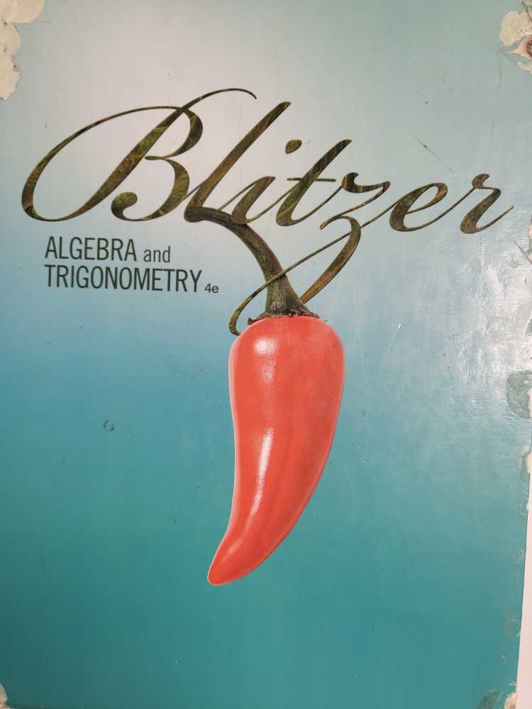 Blitzer Algebra and Trigonometry