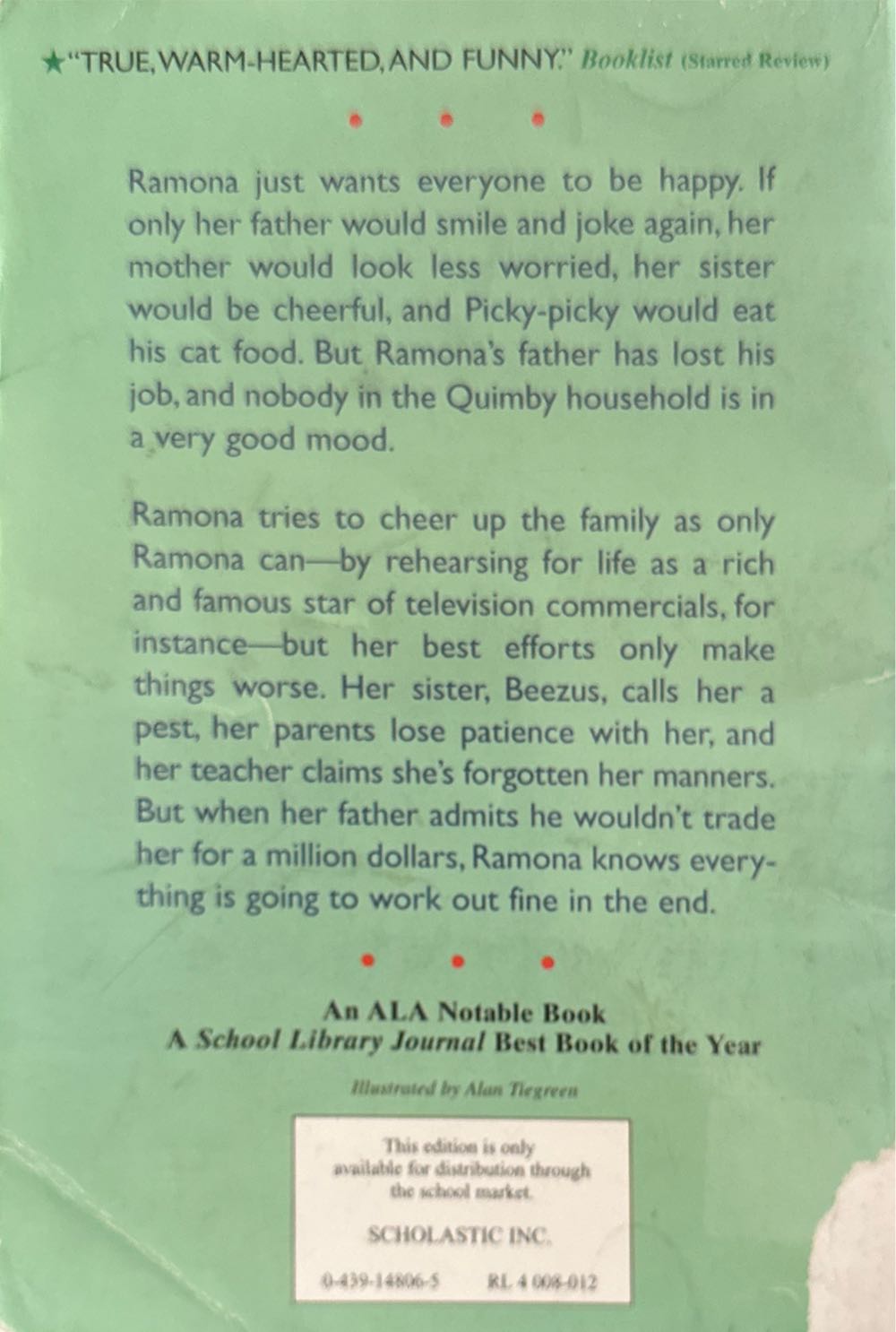 Beverly Cleary Ramona And Her Father - Beverly Cleary (- Paperback) book collectible - Main Image 2