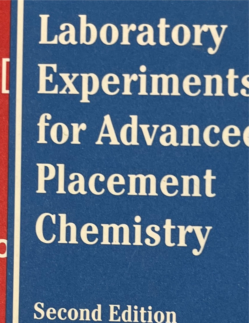 Lab Experiments for AP Chemistry Student Edition 2nd Edition