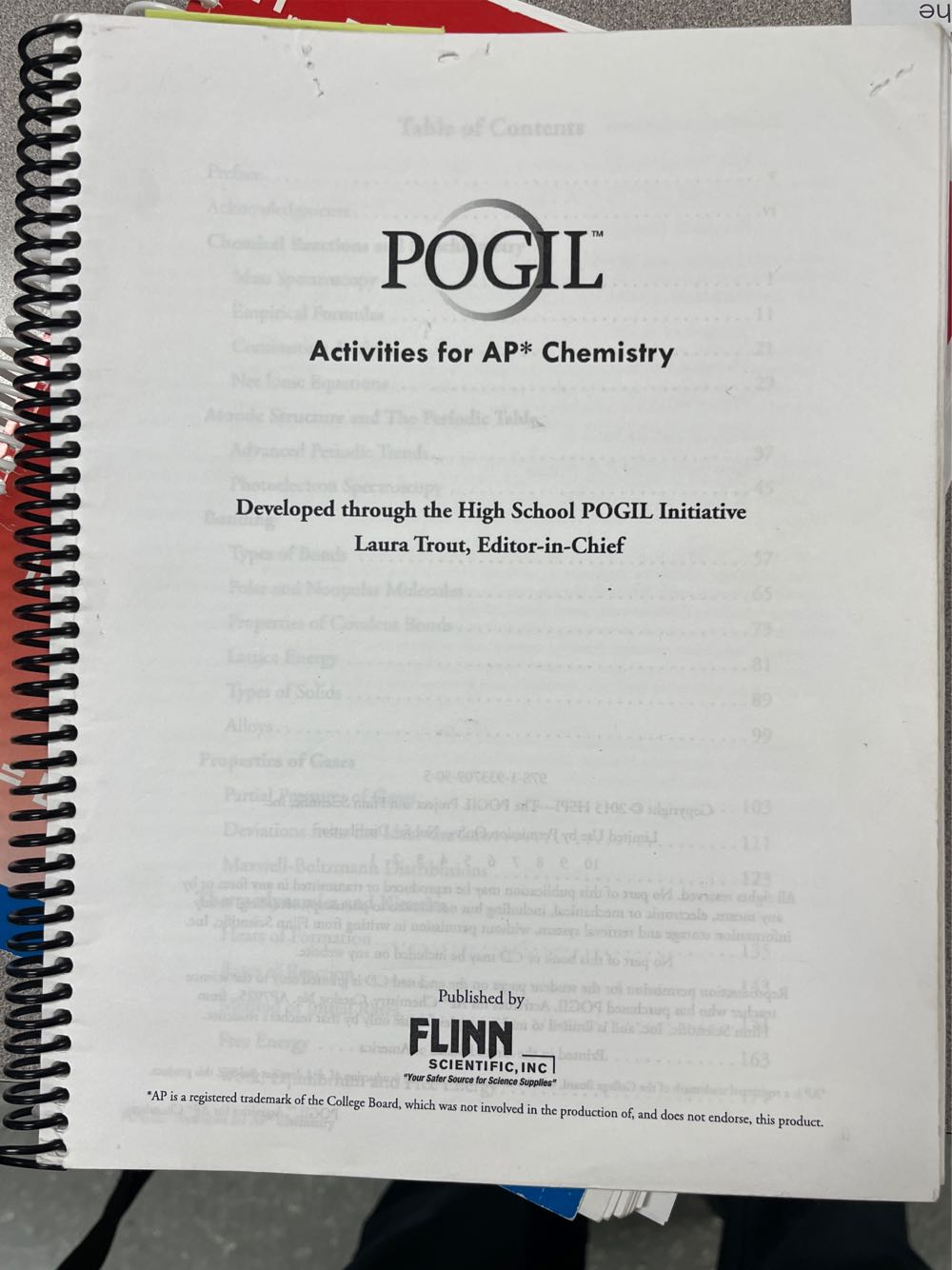 POGIL Activities for AP* Chemistry