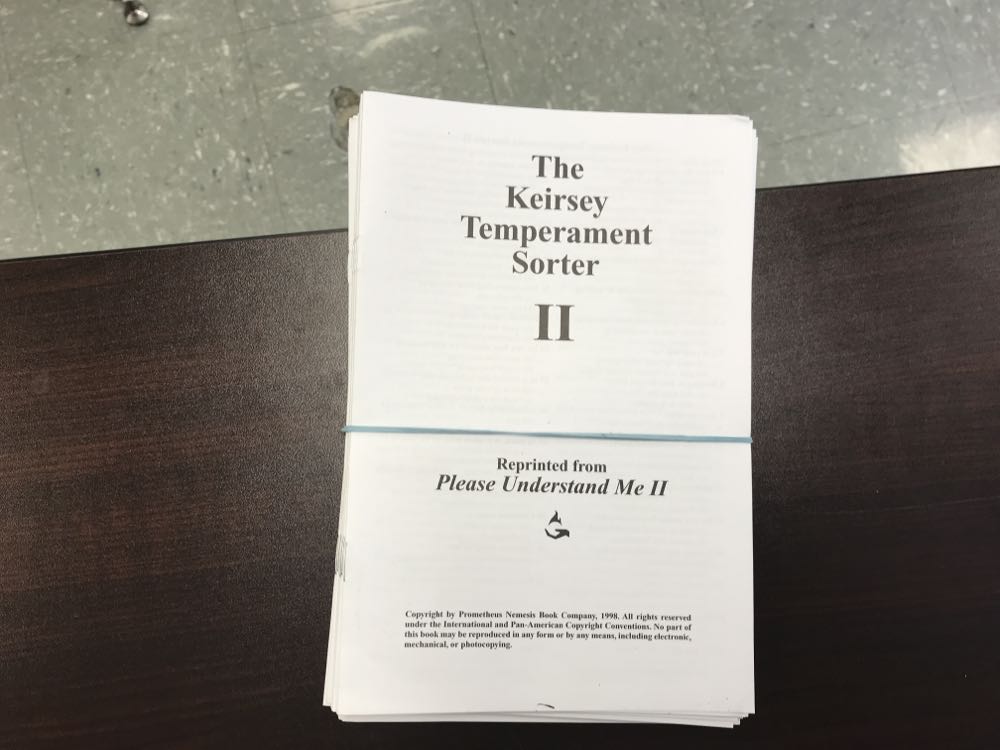 The Kiersey temperament sorter