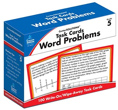Task Cards: Word Problems Grade 5
