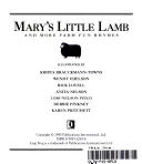 Mary’s Little Lamb and More Farm Fun Rhymes