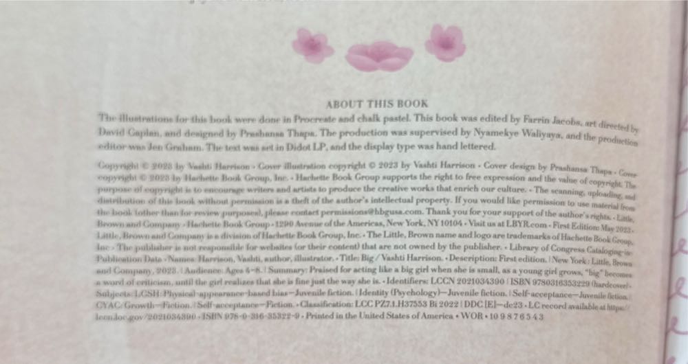 Big - Harrison, Vashti book collectible [Barcode 9780316353229] - Main Image 3