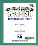 Discovering languages: Spanish