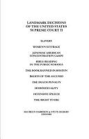 Landmark Decisions of the United States Supreme Court