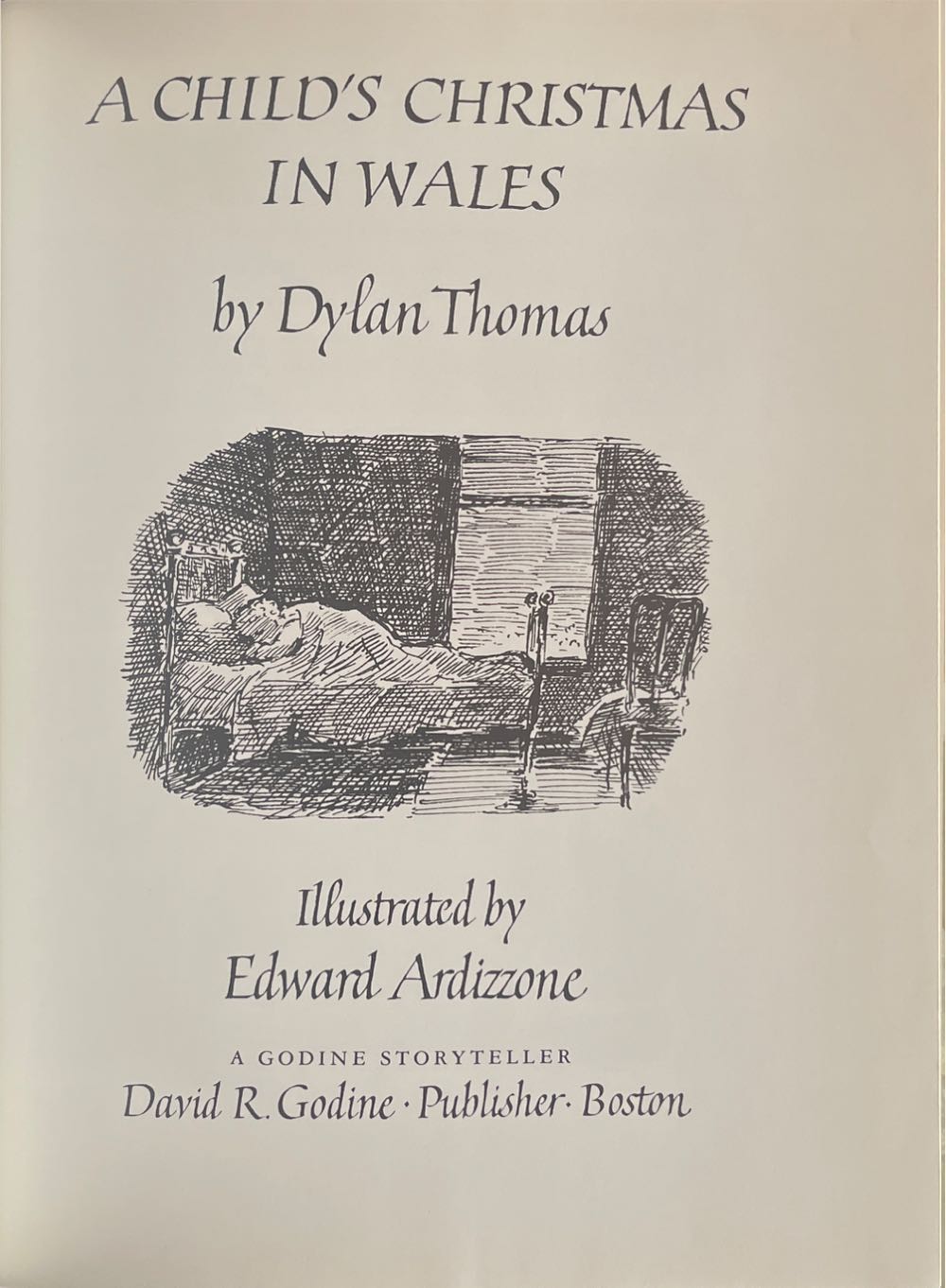 A Child’s Christmas in Wales - Dylan Thomas (David R. Godine Publisher) book collectible [Barcode 9780879233396] - Main Image 4