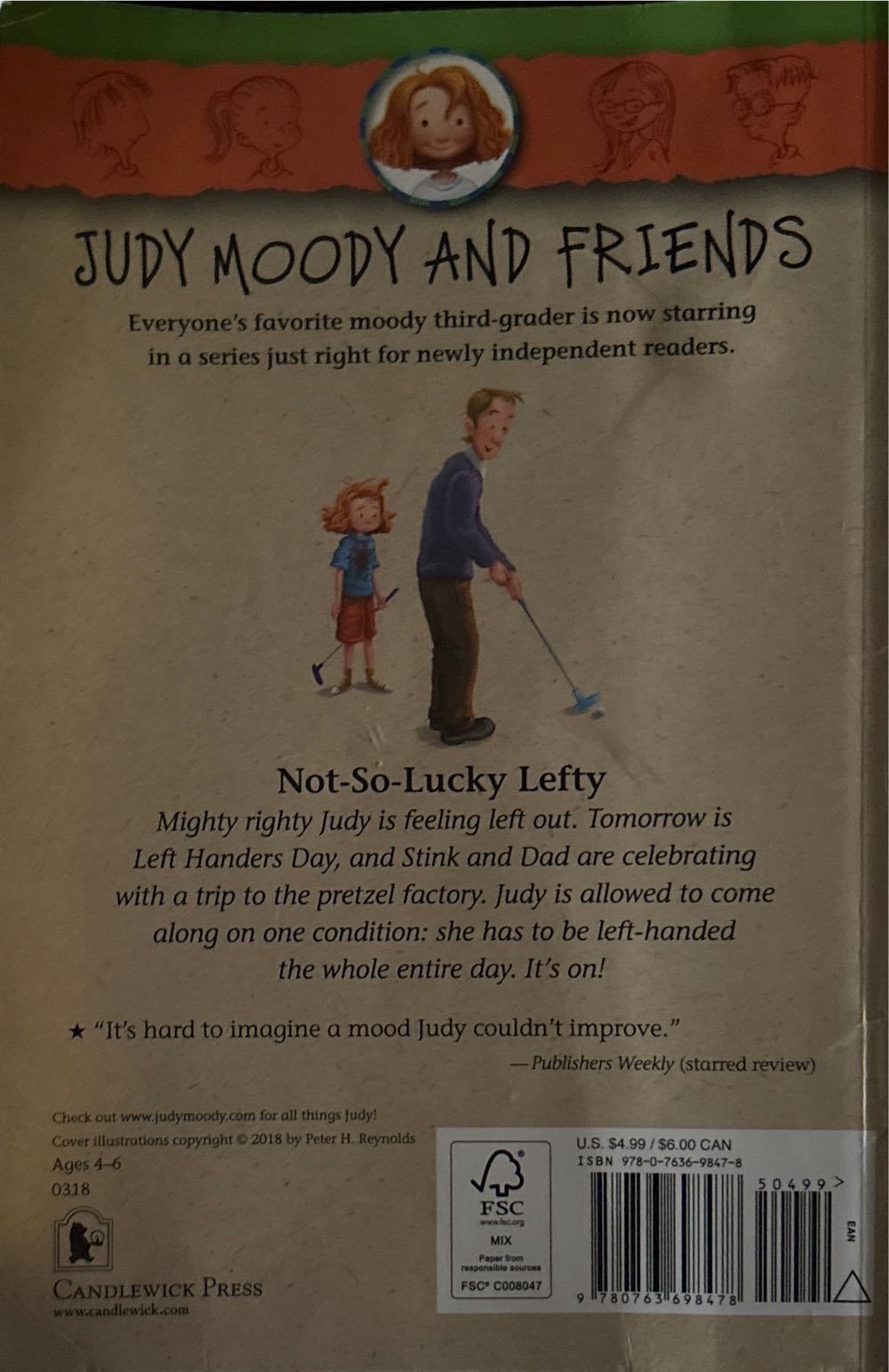 Judy Moody and Friends: Not-So-Lucky Lefty - Megan Mcdonald (Candlewick Press) book collectible [Barcode 9780763698478] - Main Image 2