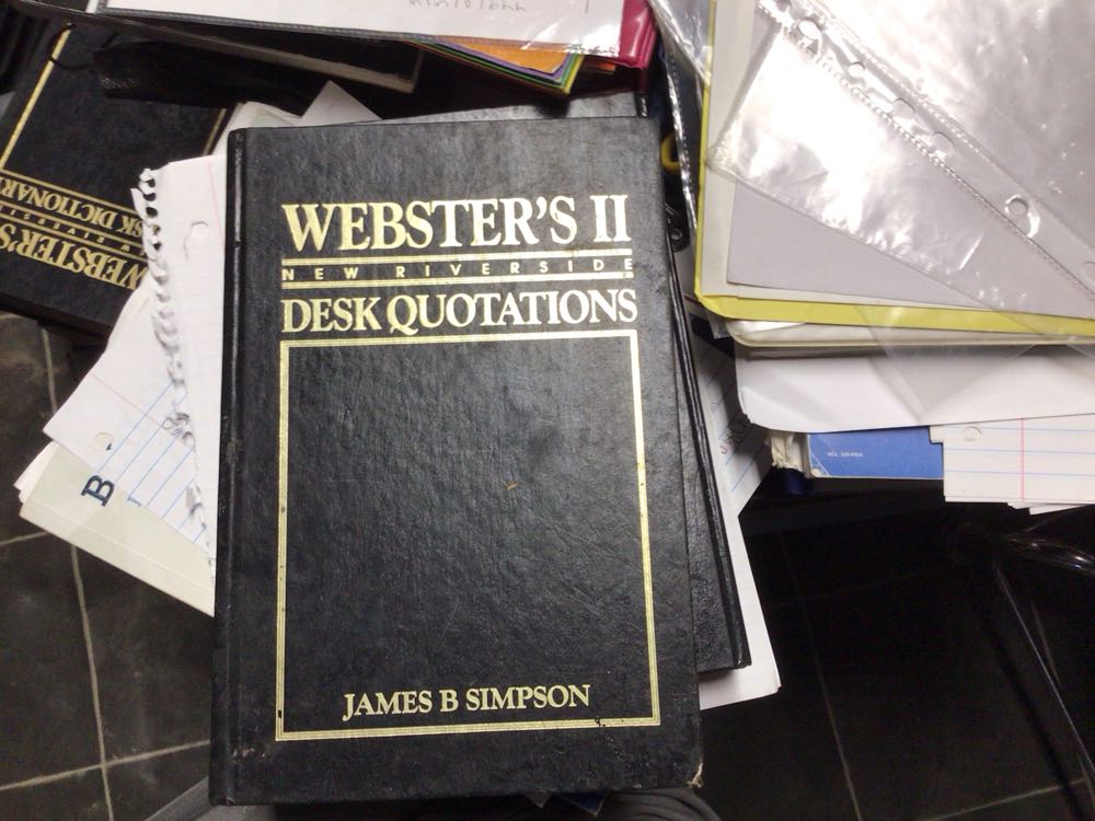 Webster’s II New Riverside Desk Quotations