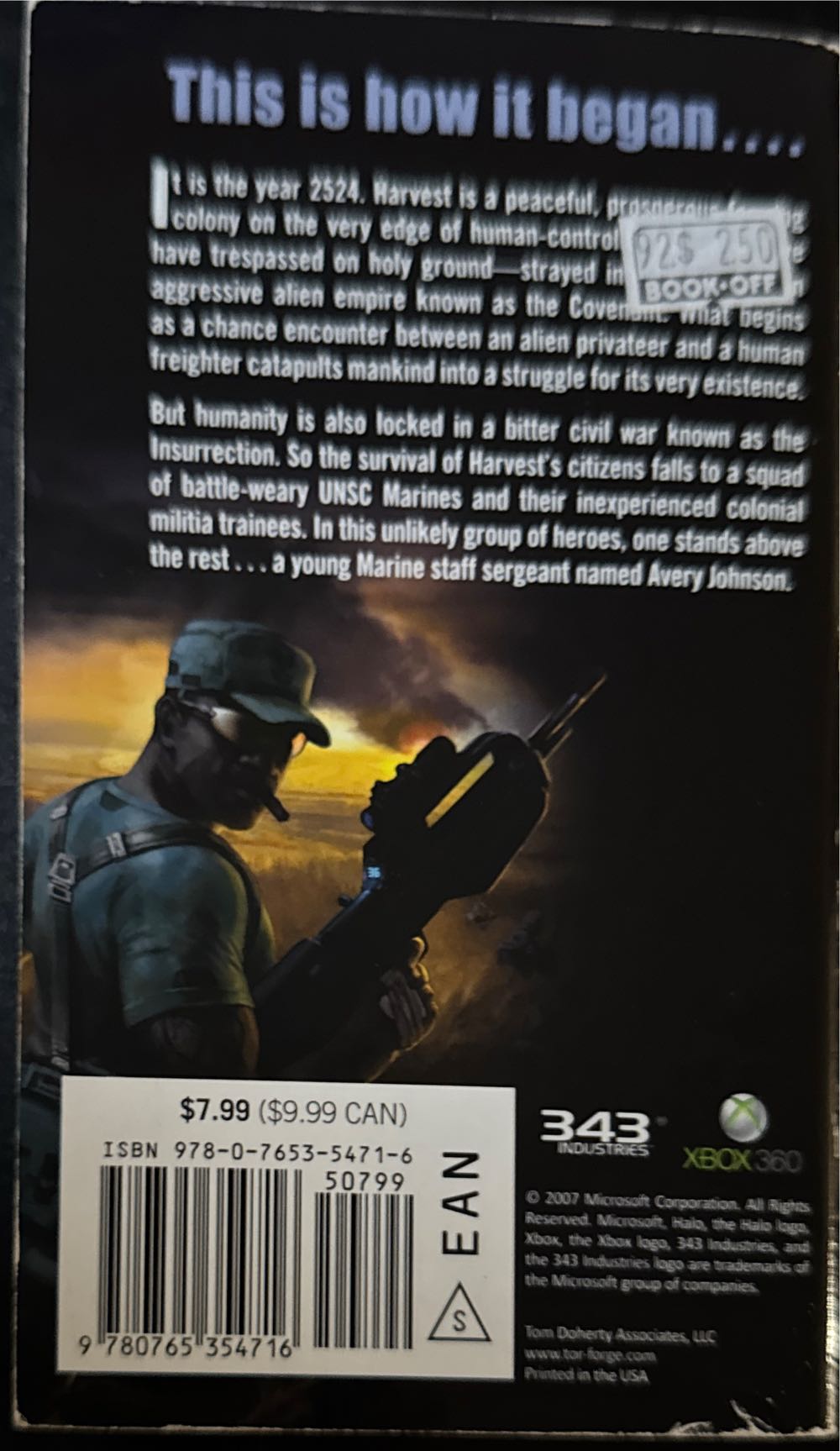 Halo: Contact Harvest - Joseph Staten book collectible - Main Image 2