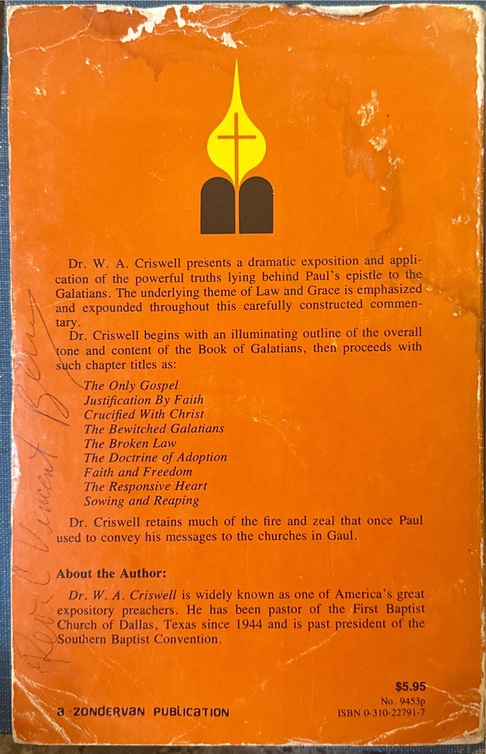 Expository Sermons On Galatians - W. A. Criswell book collectible [Barcode 9780310227915] - Main Image 2