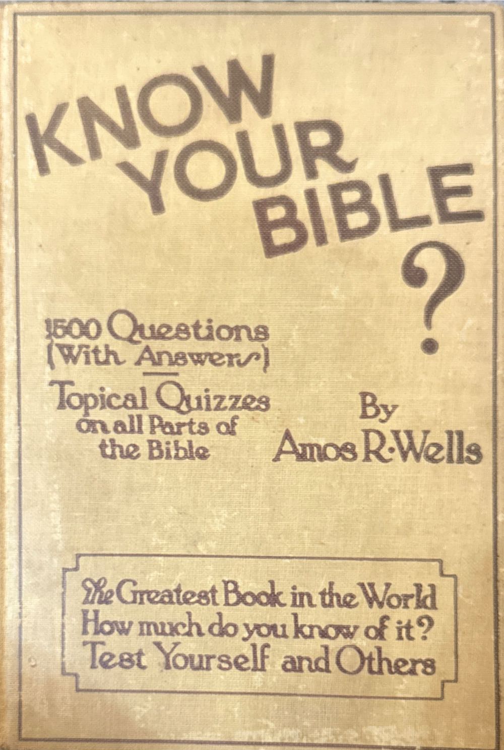 Know Your Bible?