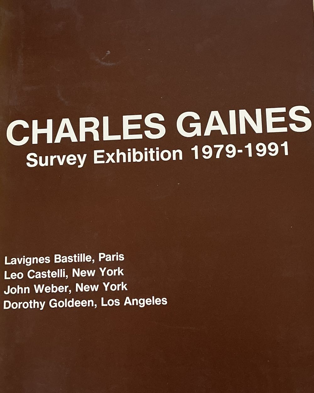 Charles Gaines Survey Exhibition 1979-1991