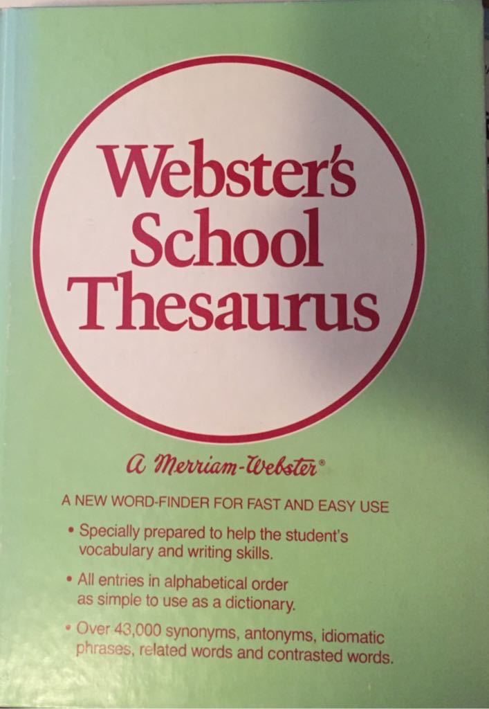 Webster’s School Thesaurus