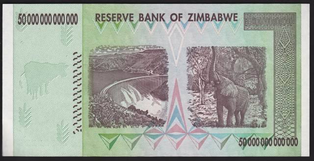 Zimbabwe 50 Trillion Dollars  coin collectible - Main Image 2