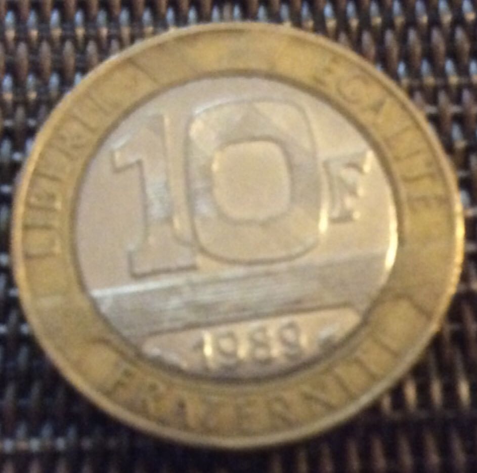 1-France 10 Francs, 1989  coin collectible - Main Image 2