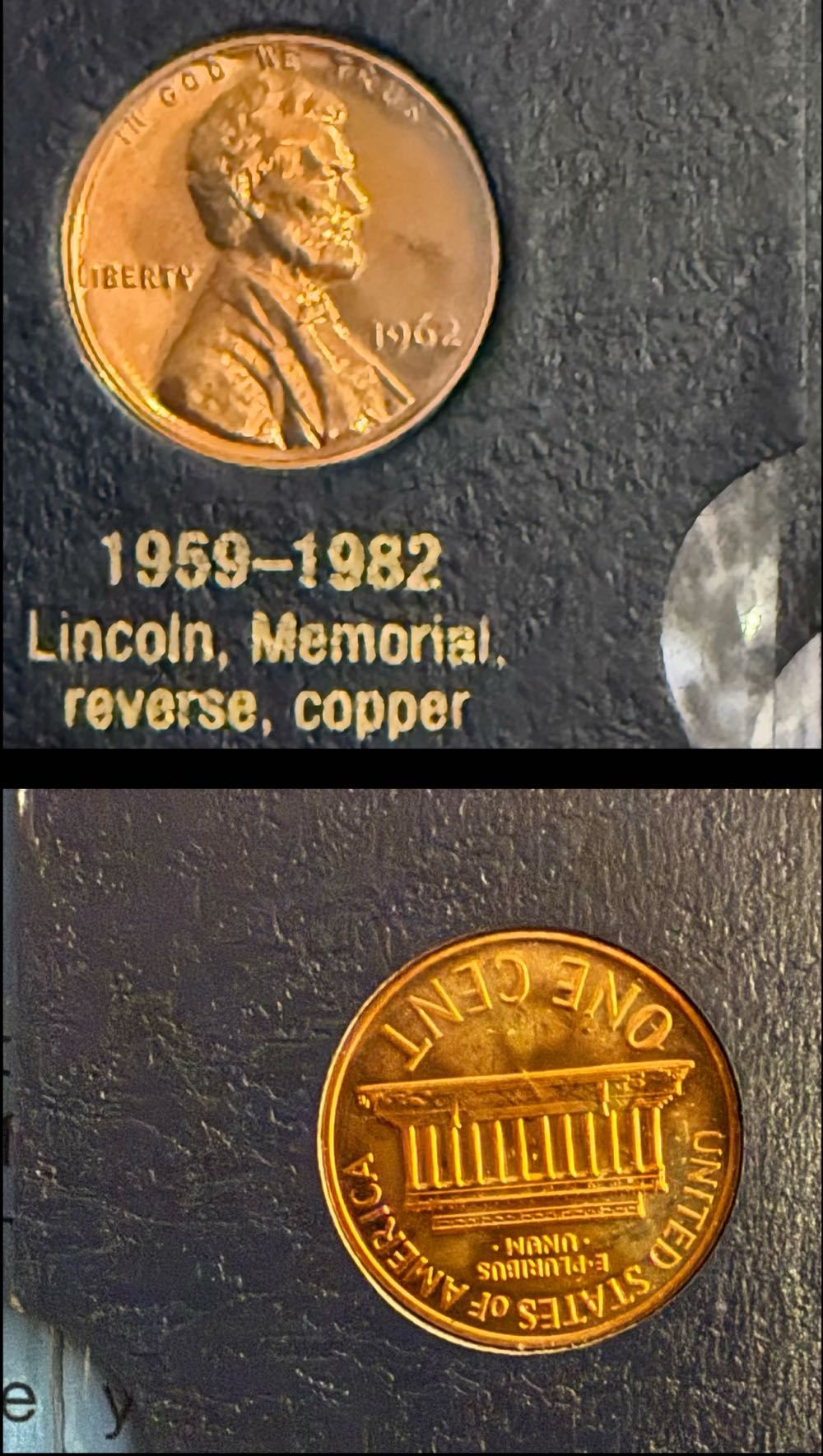 1962 Lincoln Memorial Cent ‘Proof’  coin collectible - Main Image 3