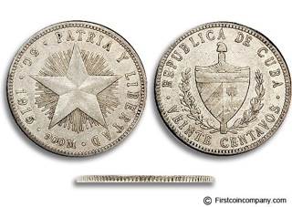 Cuba 20 Centavos Star  coin collectible - Main Image 1