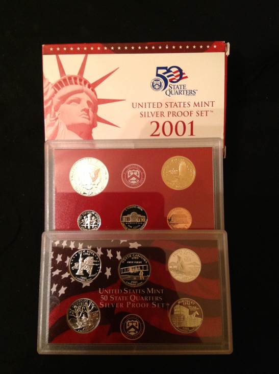2001 US Mint Silver Proof Coin Set (S)  coin collectible - Main Image 2