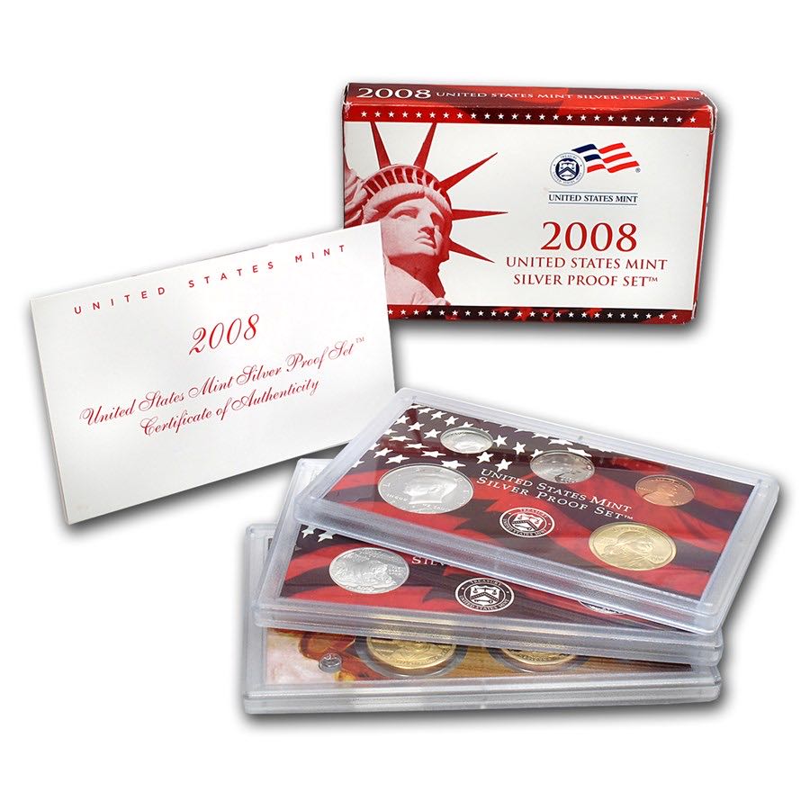 2008 US Mint Silver Proof Coin Set (S)  coin collectible - Main Image 3