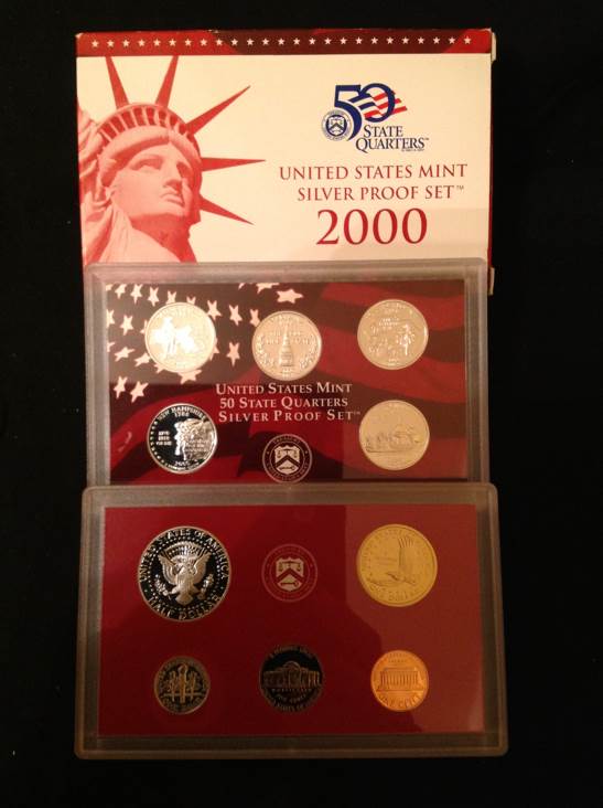 2000 US Mint Silver Proof Coin Set (S)  coin collectible - Main Image 2