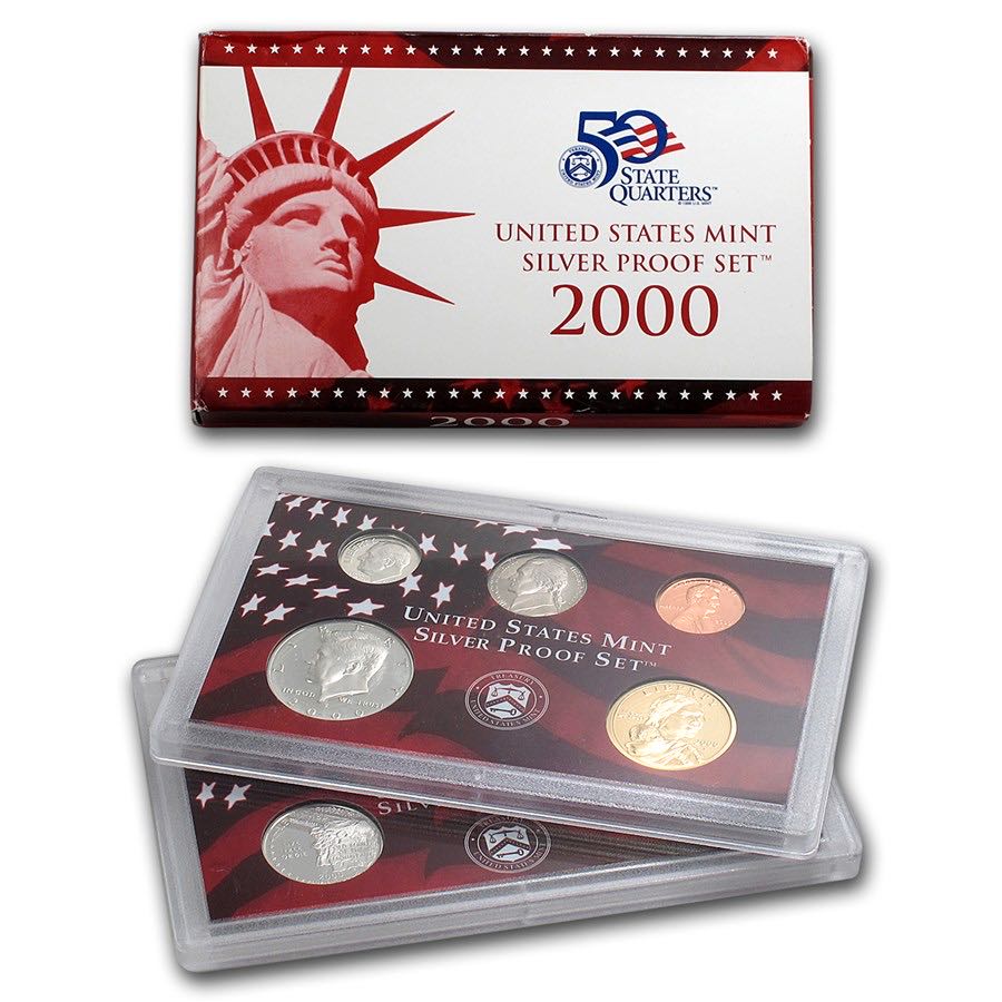 2000 US Mint Silver Proof Coin Set (S)  coin collectible - Main Image 3