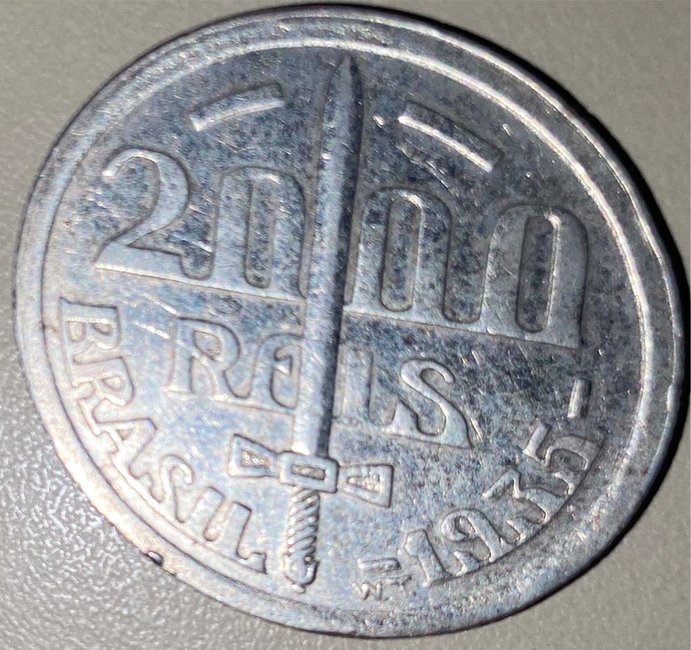 Brazil - República 2000 Réis 1935  coin collectible - Main Image 3