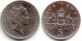 5 Pence  coin collectible - Main Image 2