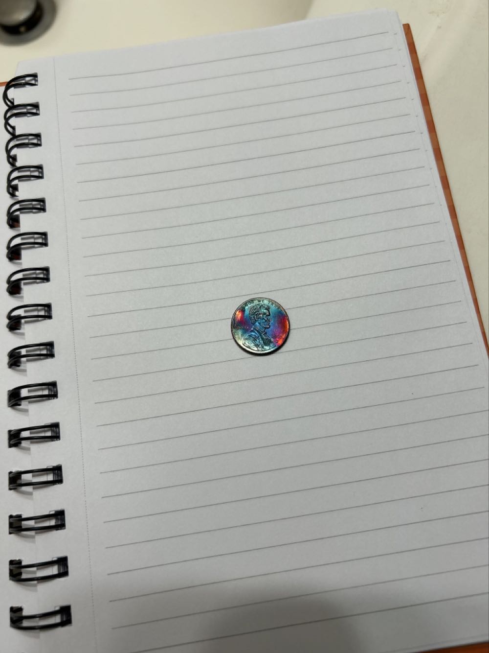 2009 D Rainbow Toned Washington Presidency Penny  coin collectible - Main Image 3