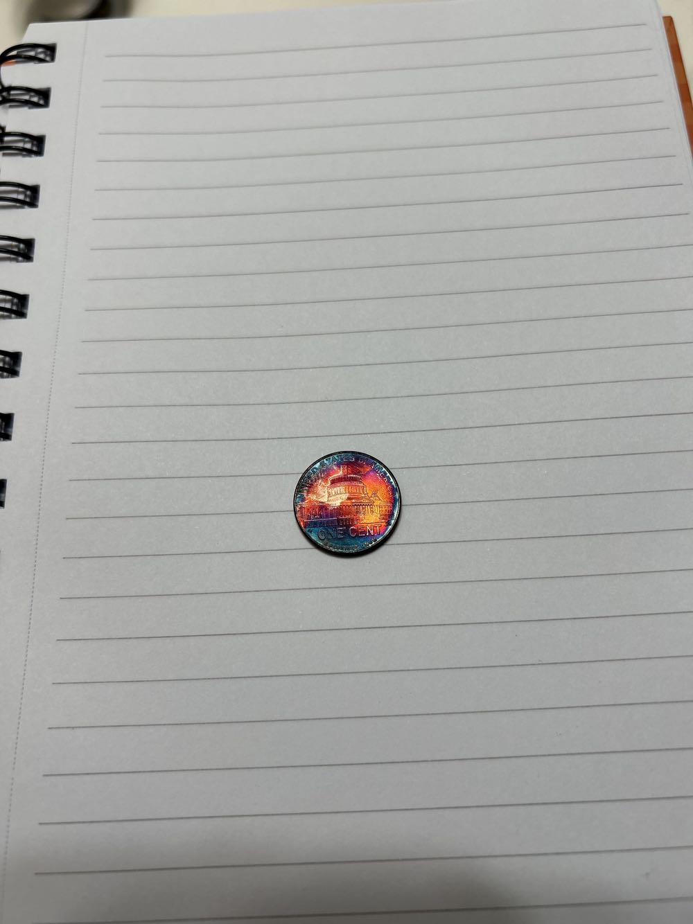 2009 D Rainbow Toned Washington Presidency Penny  coin collectible - Main Image 4