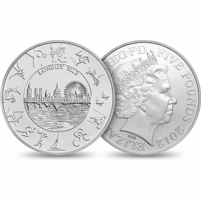 The London 2012 Official Brilliant Uncirculated £5 Coin  coin collectible - Main Image 2