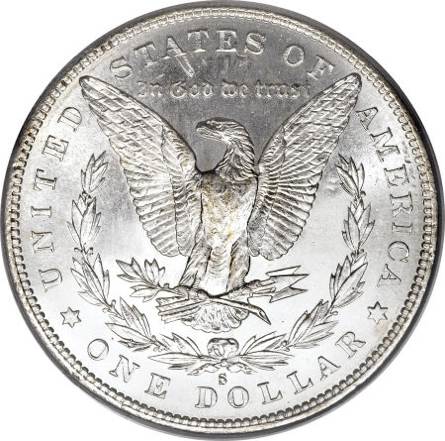 Morgan Silver Dollar 1890-S  coin collectible - Main Image 2
