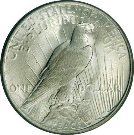 1923 Peace Dollar  coin collectible - Main Image 2