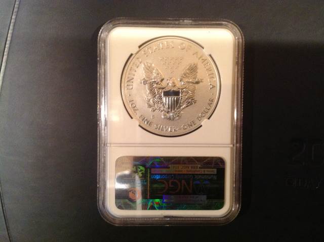 Graded American Silver Eagle 2012  coin collectible - Main Image 2