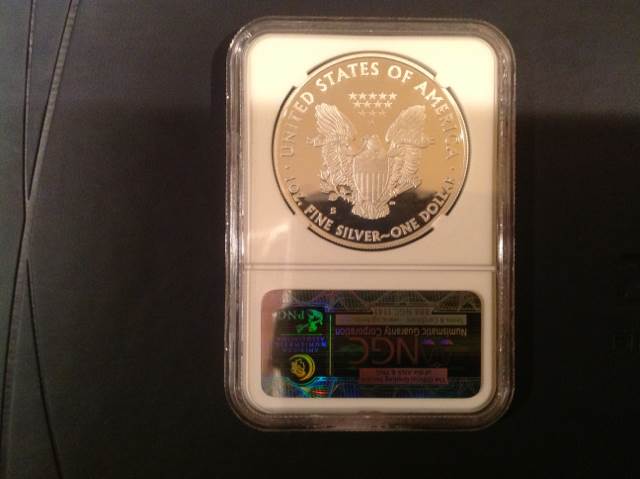 Graded American Silver Eagle 2012 a  coin collectible - Main Image 2