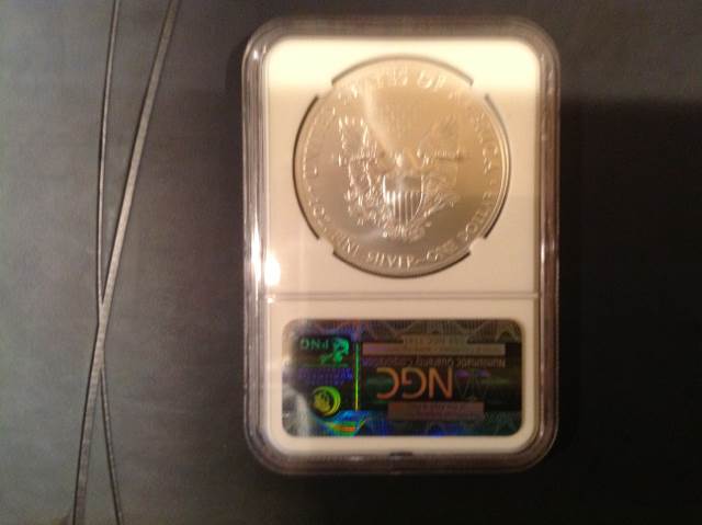 Graded American Silver Eagle Bullion 2012  coin collectible - Main Image 2