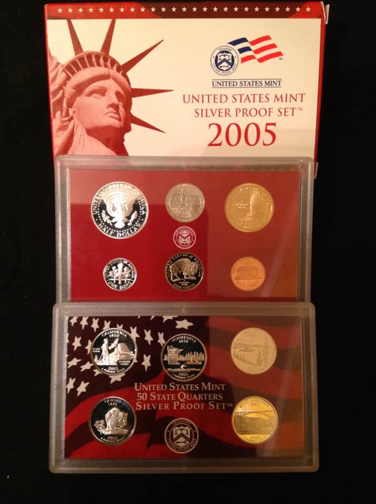2005 US Mint Silver Proof Coin Set (S)  coin collectible - Main Image 2