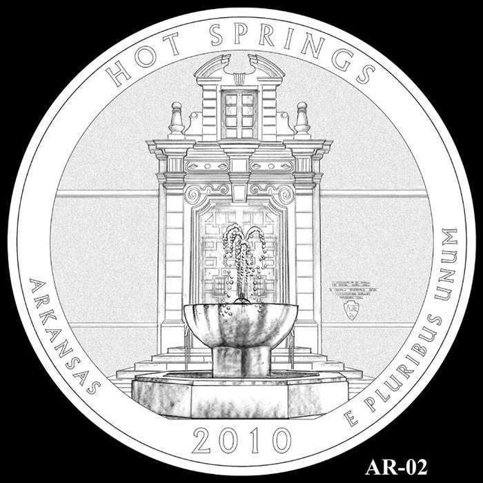 Arkansas - America The Beautiful 5 Oz Silver  Hot Springs   coin collectible - Main Image 2