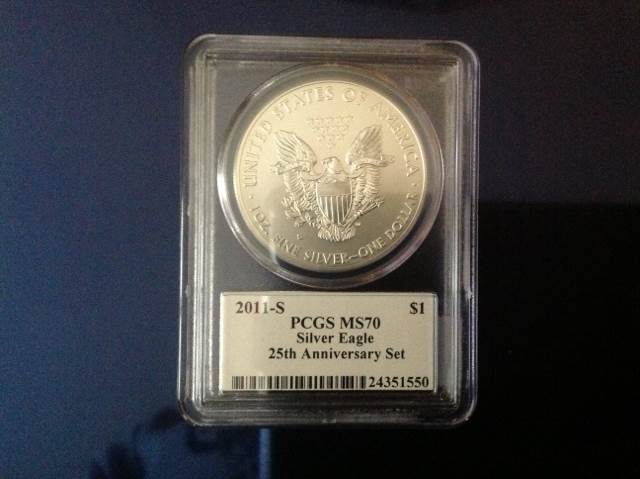 Graded american silver eagle John Mercanti, 25th Anniversary Set  coin collectible - Main Image 2