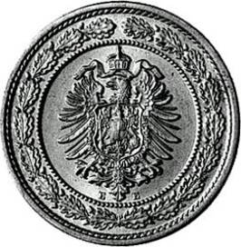 006 - DEUTSCHES REICH : 20 Pf 1887-1888 ADEFGJ  coin collectible - Main Image 2