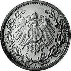 016 - KAISERREICH : 1/2 Mark 1905-1919 ADEFGJ  coin collectible - Main Image 2