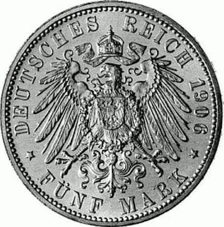 035 - BADEN : 5 Mark G - Friedrich I & Luise  coin collectible - Main Image 2