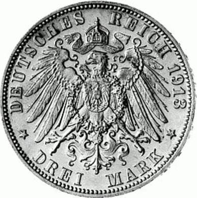 064 - HAMBURG : 3 Mark 1908-1914 J - Wappen  coin collectible - Main Image 2
