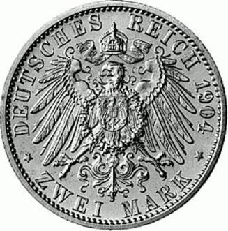 081 - LÜBECK : 2 Mark 1904-1912 A - Größeres Wappen  coin collectible - Main Image 2