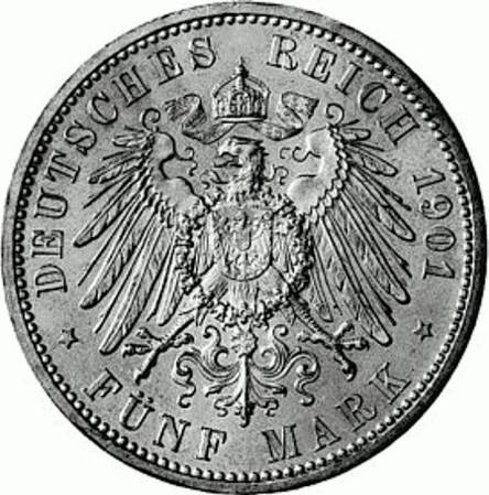 106 - PREUßEN : 5 Mark 1901 A - 200 J. Königreich  coin collectible - Main Image 2