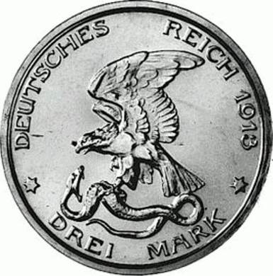 110 - PREUßEN : 3 Mark 1913 A - Befreiungskampf  coin collectible - Main Image 2