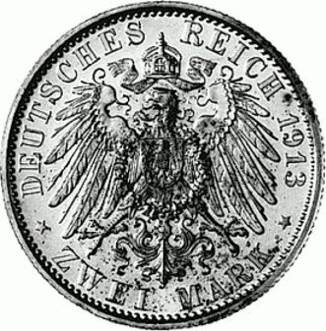 111 - PREUßEN : 2 Mark 1913 A - Regierungsjubiläum coin collectible - Main Image 2