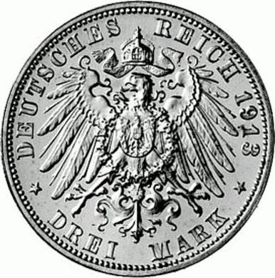 140 - SACHSEN : 3 Mark 1913 E - Völkerschlachtdenkmal  coin collectible - Main Image 2