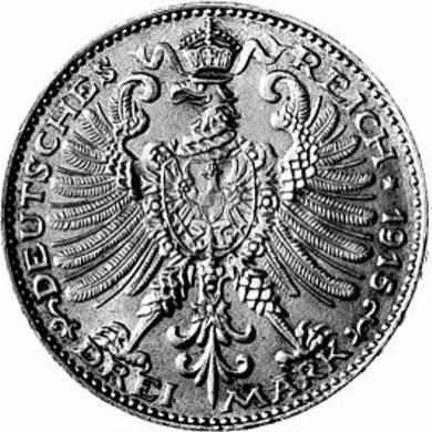 163 - SACHSEN-WEIMAR-EIS.: 3 Mark 1915 A - Jahrhundertfeier  coin collectible - Main Image 2