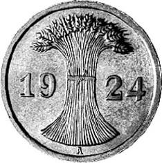 307 - WEIMAR : 2 Rentenpf. 1923-1924 ADEFGJ  coin collectible - Main Image 2